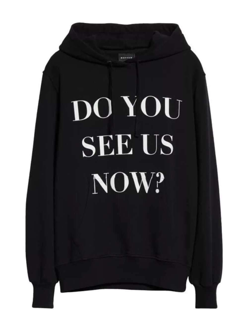 Botter Do You See Us Now Hoodie Black XL Mens Sweatshirt Organic Cotton Pullover